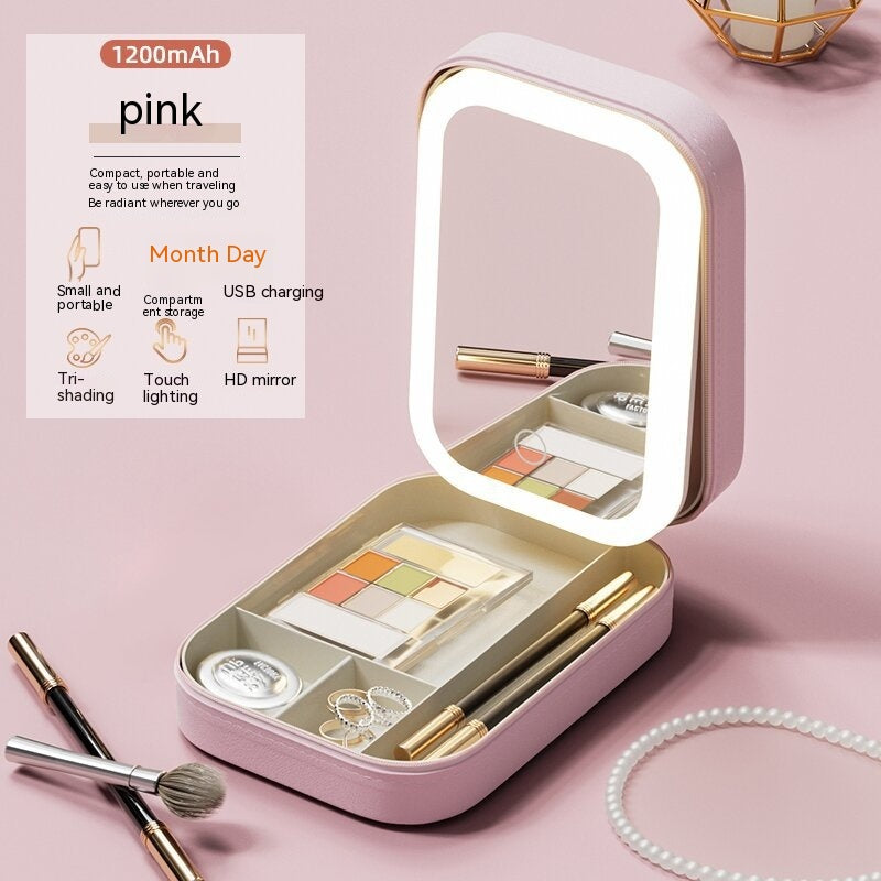 Makeup-Box mit LED-Lichtspiegel